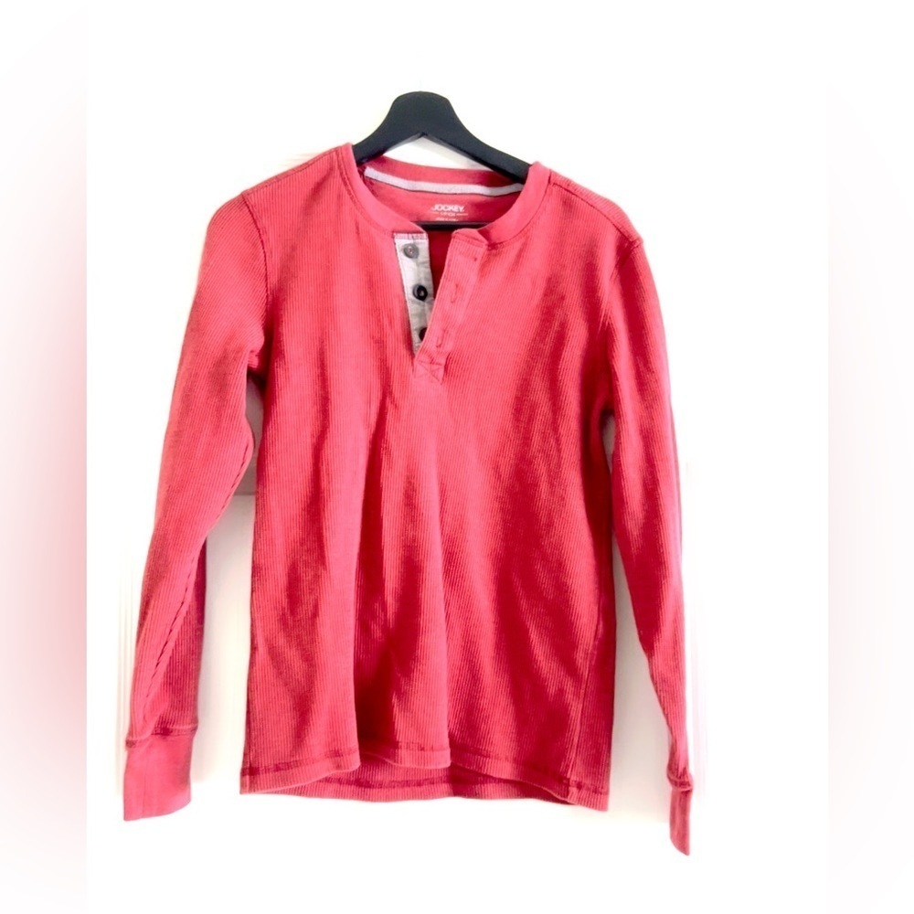 Jockey waffle sweater Red size small - Picture 2 of 4